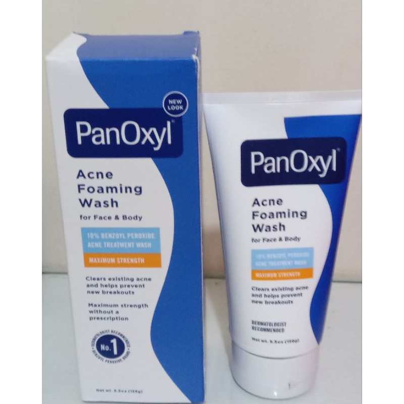 PanOxyl Acne Foaming Facial Wash Benzoyl Peroxide 10% um Strength Antimicrobial Cleanser 156 gram