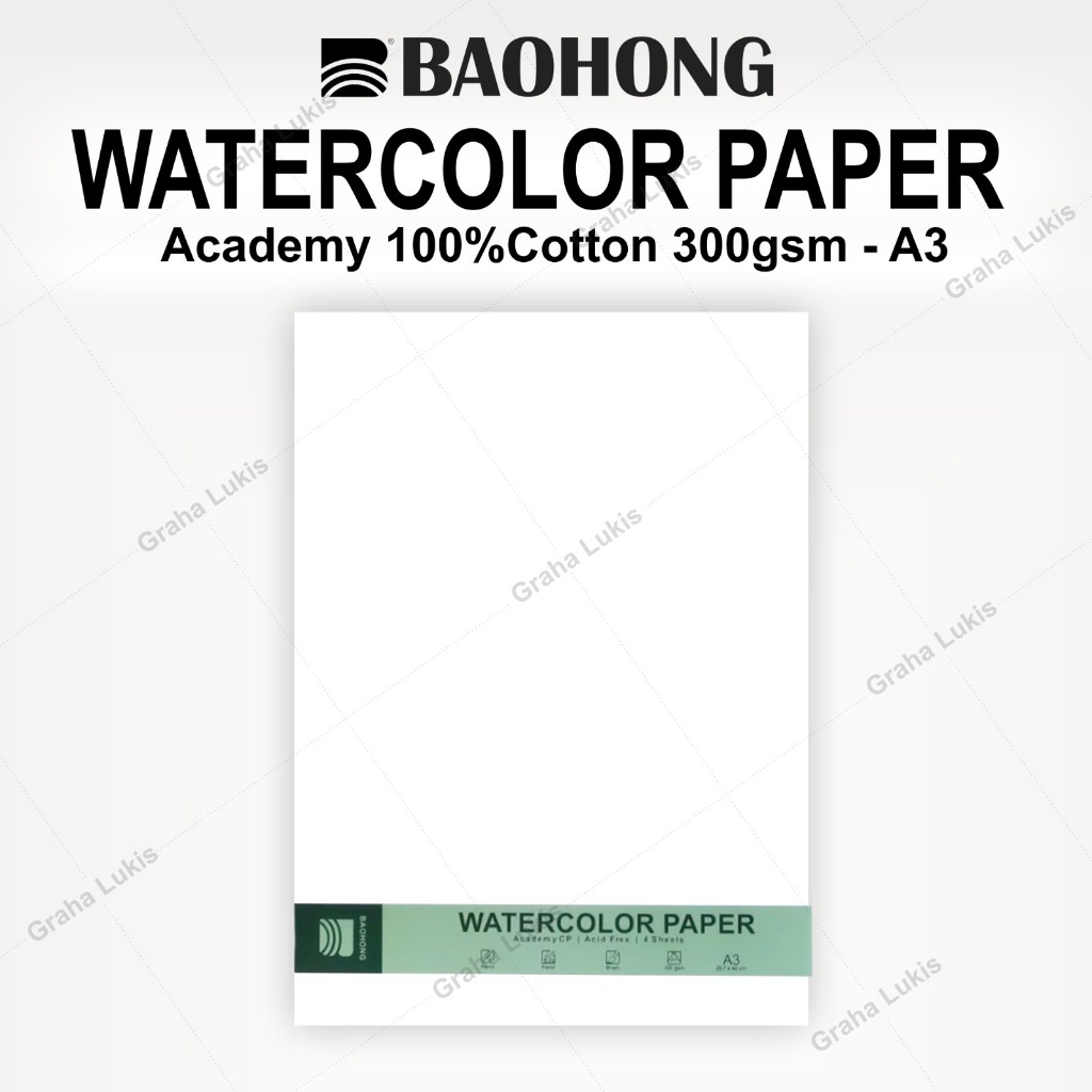 

BAOHONG Academy Watercolor Paper A3 300GSM Cold Press