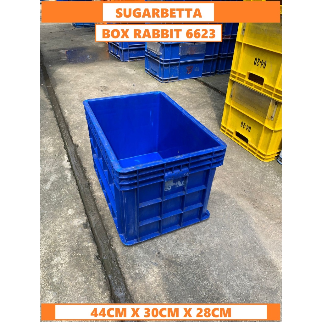 WARNA RANDOM Box Segi Rabbit 6623 Box Kotak/Bok Kotak Bakul Plastik Kotak Rapat