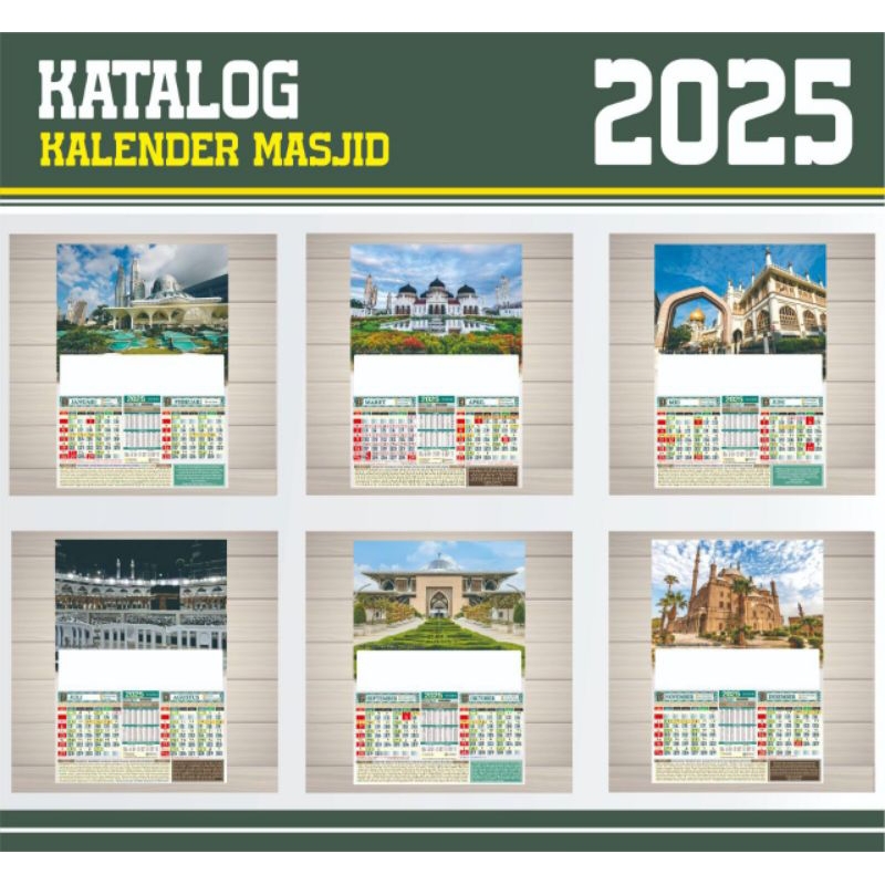 

Kalender Masehi Masjid Hanifa Kreasi 2025