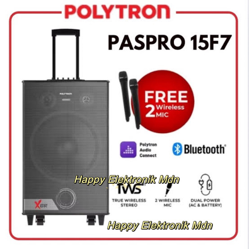 POLYTRON Speaker Portable 15 inci Speaker Polytron 15 inch Speaker Portable Polytron Bluetooth Karao