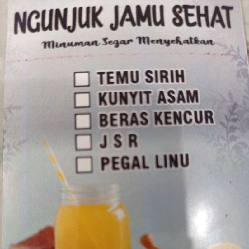

jamu siap minum 250 ml
