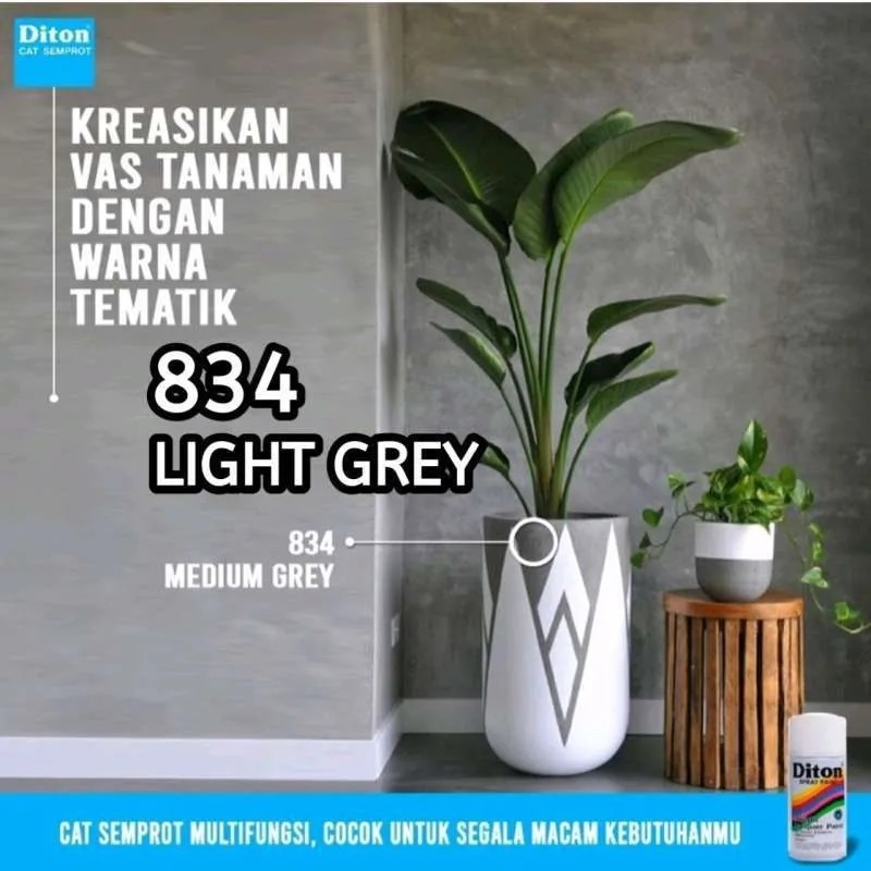 Cat Semprot Diton - Light Grey 834 150cc