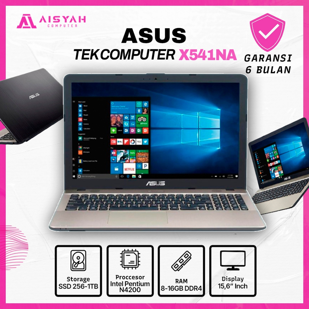 Laptop Asus Tekcomputer X541NA / Intel Pentium N4200 / Laptop Second Murah Berkualitas Dan Bergarans