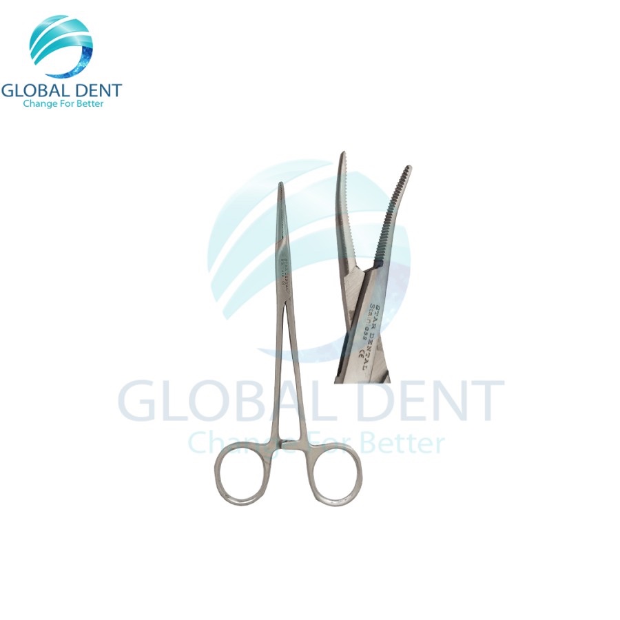 Star Dental Mosquito Forceps Curved, Fine 12.5 cm / Arteri Clamp Surgical Scissor / Needle Holder Be
