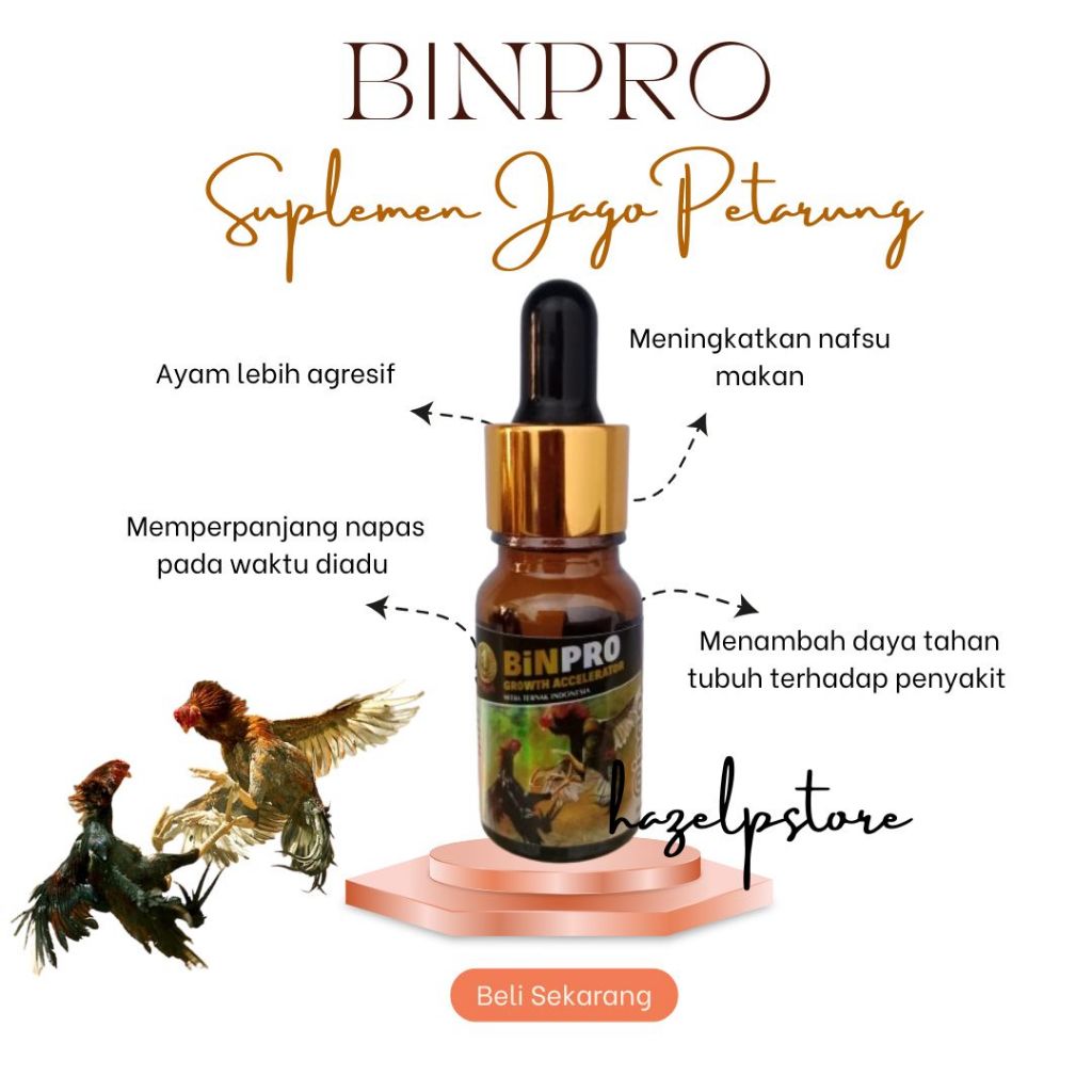 BINPRO Doping Ayam Aduan Vitamin Obat Jamu Ayam Jago Laga Aduan Petarung