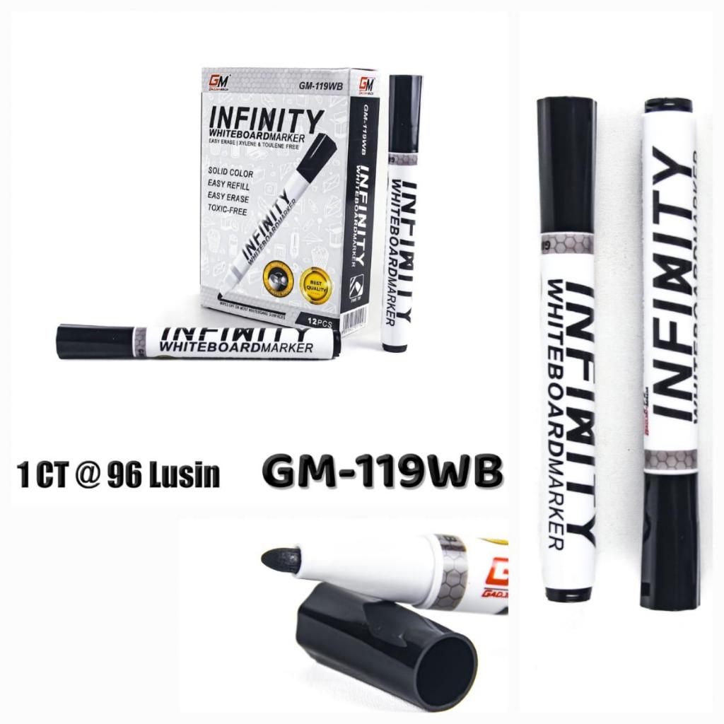 

12 Pcs Spidol Whiteboard Papan Tulis Bisa Dihapus Tinta Hitam