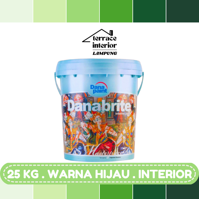 Cat Tembok Interior Danapaint Danabrite Warna Hijau 25 Kg