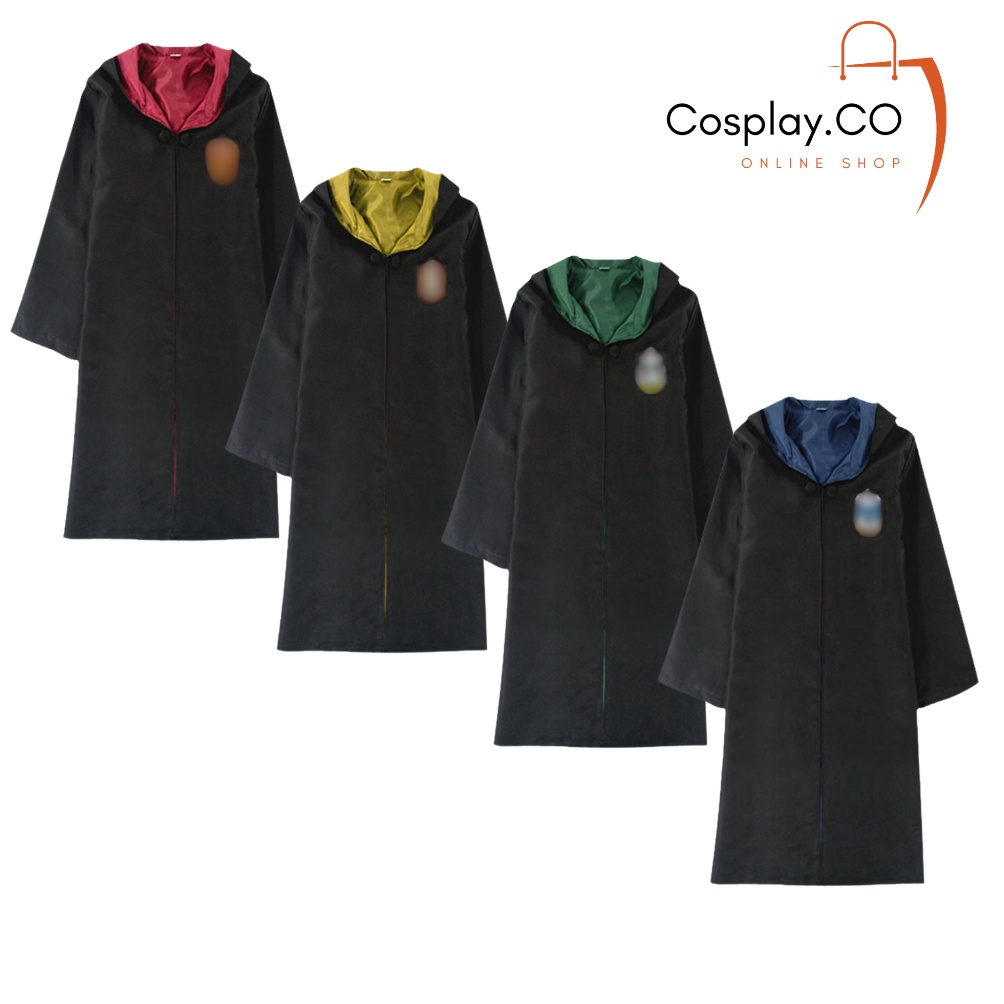 KODE V1L COSPLAY Kostum Jubah Pelajar Sekolah Sihir Halloween Pria dan Wanita