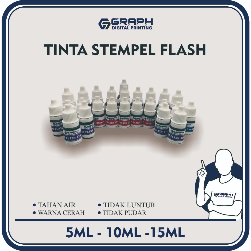 

TINTA STEMPEL FLASH TAHAN AIR TIDAK PUDAR 5ml / 10ml / 15ml