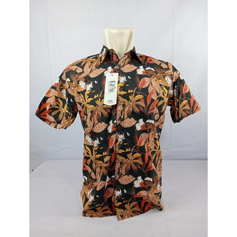 Kemeja Batik Printing Lengan Pendek Modern Fit Brand S135/Batik Pria Dewasa