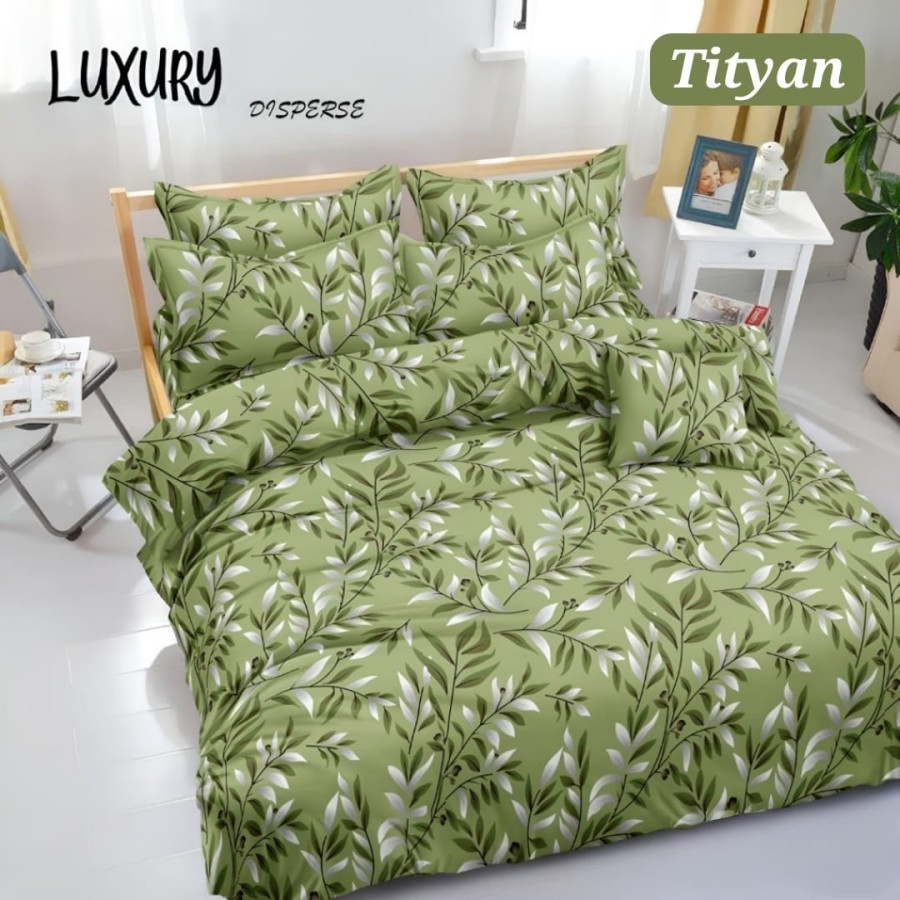 Sprei Microtex Motif Floral Daun Aesthetic Tityan | Seprei Murah | Sprei Set Homemade Cewek Cowok