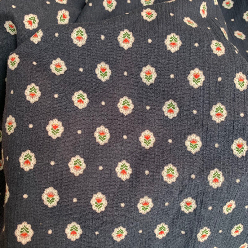 kain katun motif - kain katun crinkle - kain katun korea crinkle - kain katun crinkle motif bunga