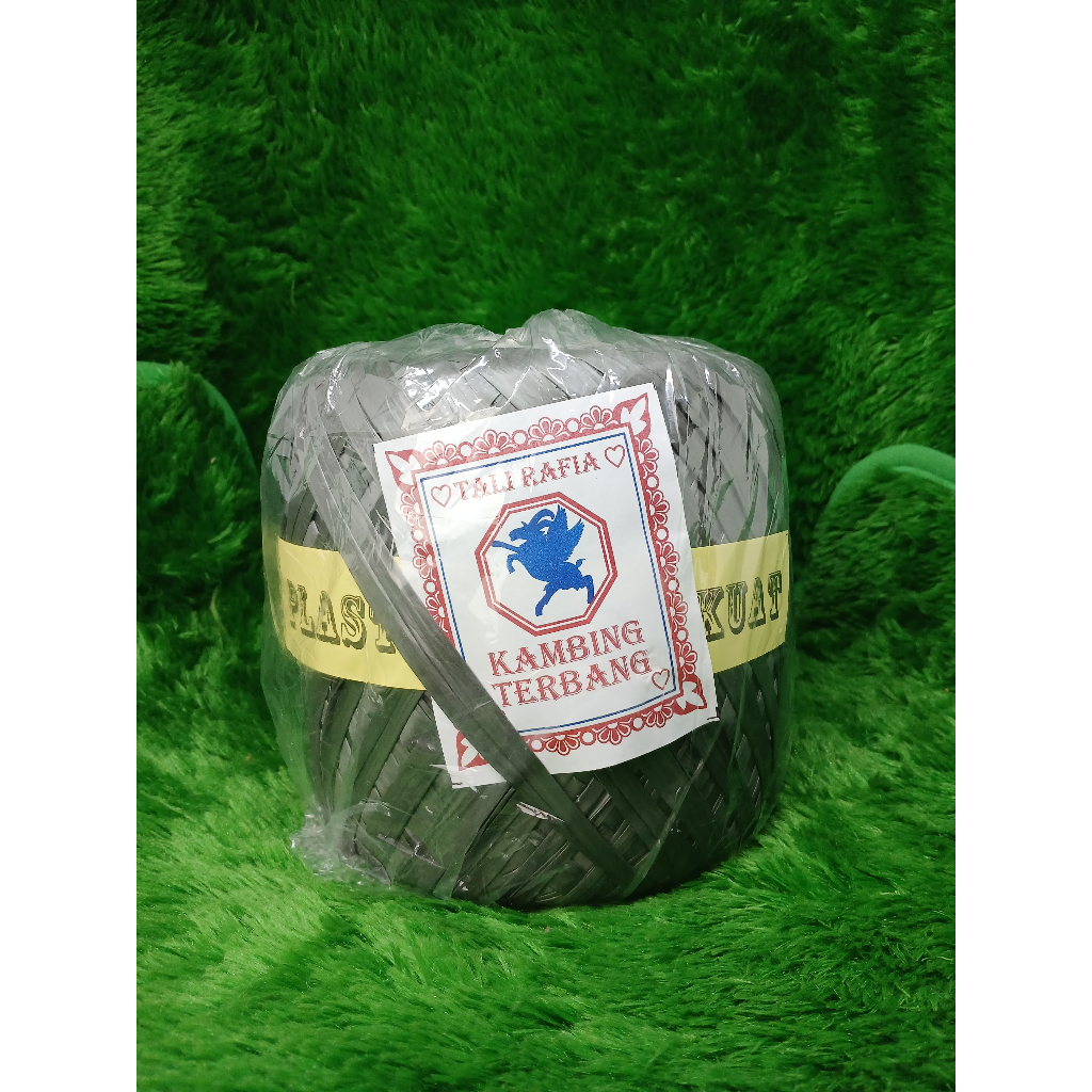 

TALI RAFIA PLASTIK WARNA HITAM JUMBO 1 KG FULL