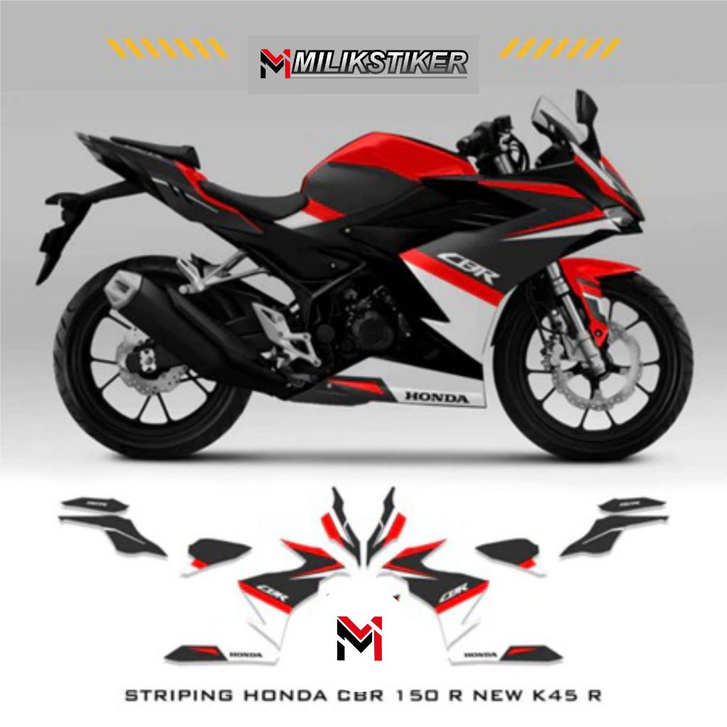 STRIPING CBR150R K45R / MOTIF 10 / CBR 150R / STICKER / STIKER MOTOR VARIASI CBR 150 / LIST MOTOR / 