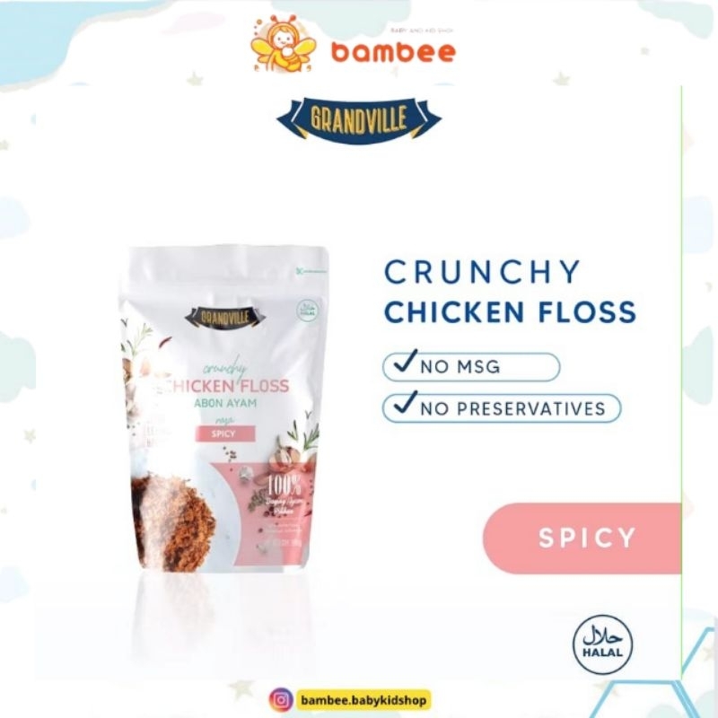 

Grandville Abon Ayam Crunchy Chicken Floss Original / Spicy 100gr