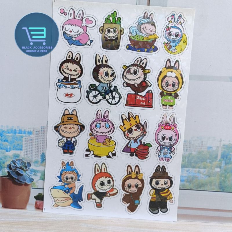 

STIKER KARAKTER LABUBU HOLOGRAM LEMBARAN