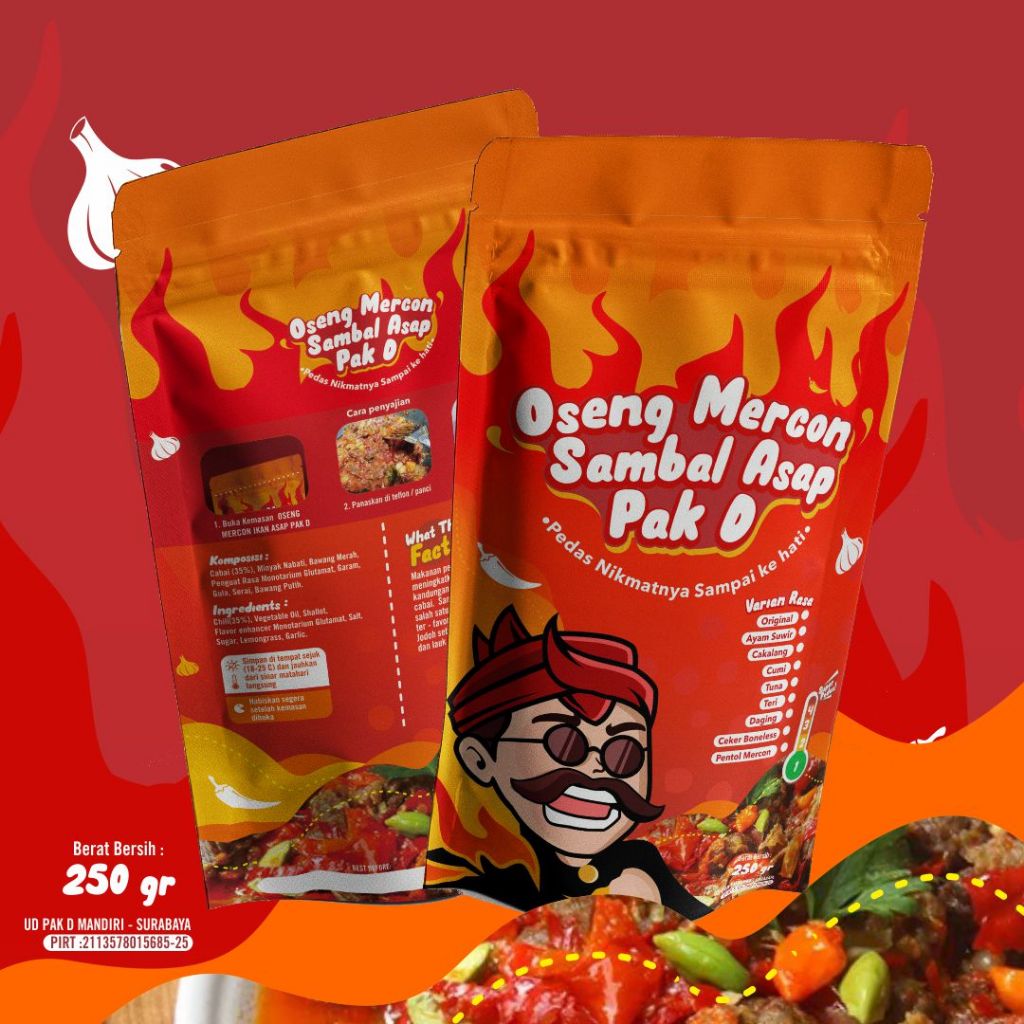 

OSENG MERCON SAMBEL ASAP PAK D / ALL VARIAN 250 GR / MADE BY ORDER