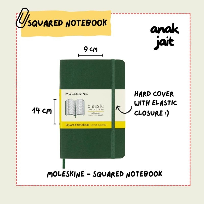 

Moleskine Notebook / Moleskine Squared Notebook /Moleskine Original / Moleskine Notebook Kotak / Moleskine Notebook Hijau Kotak - Notebook Moleskine Small - Agenda Impor Agenda Moleskine Kotak Kecil / Moleskine Pocketbook-Notebook Impor/Moleskine Termurah
