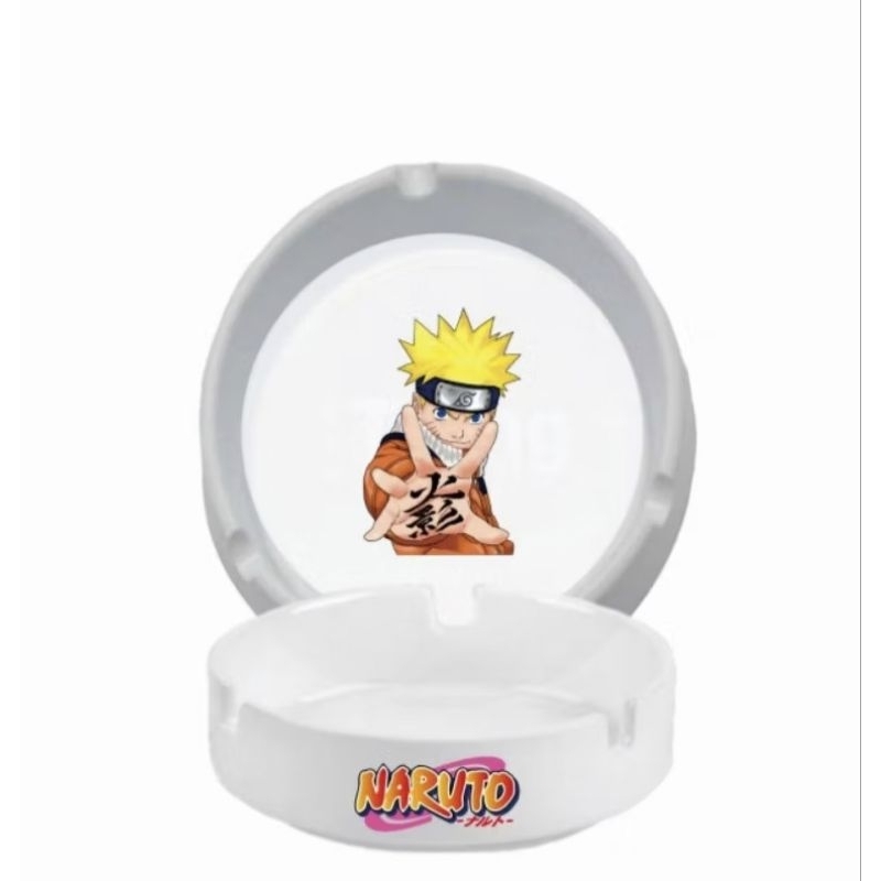 asbak melamin asbak rokok bulat tempat sampah rokok gambar anime naruto sasuke unik murah berkualita