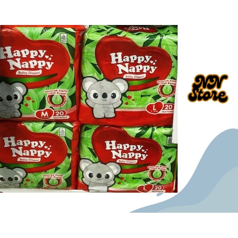 happy nappy pampers perekat nb-s 20/M20/L20