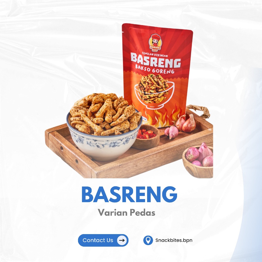 

Snackbites - Basreng Bakso Goreng Variant Rasa Kemasan 50 Gram