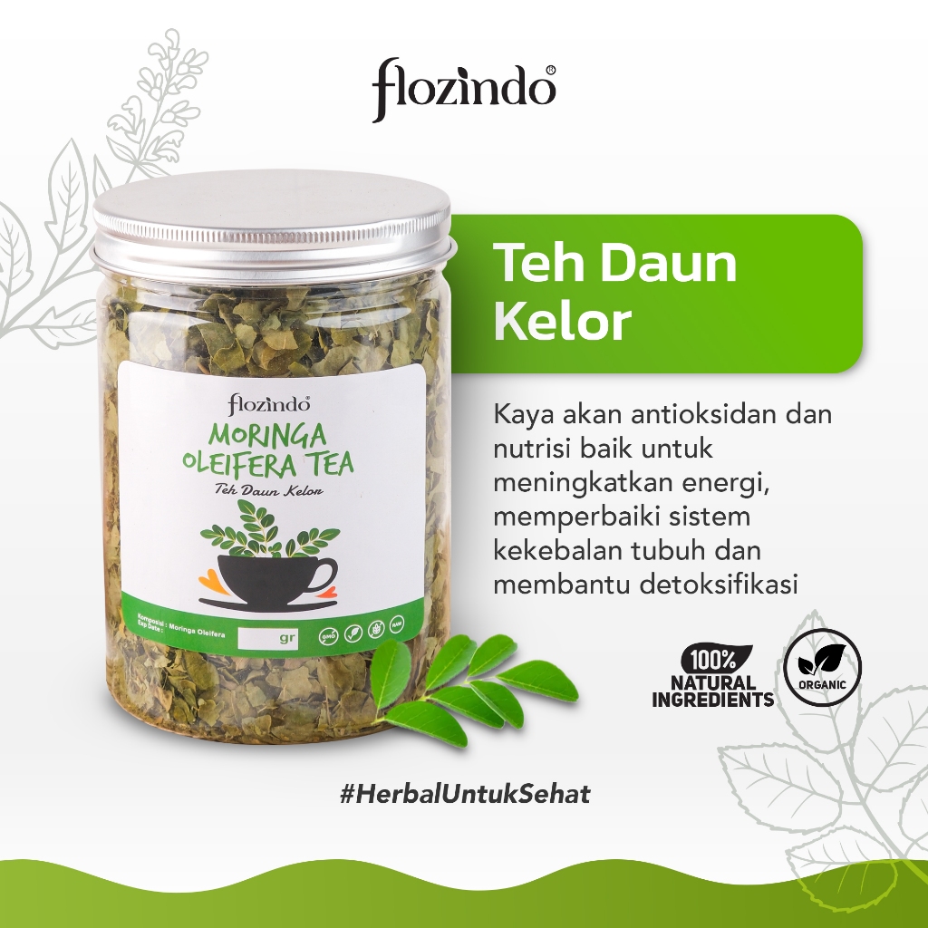 

Flozindo Moringa Tea / Teh Daun Kelor Organik