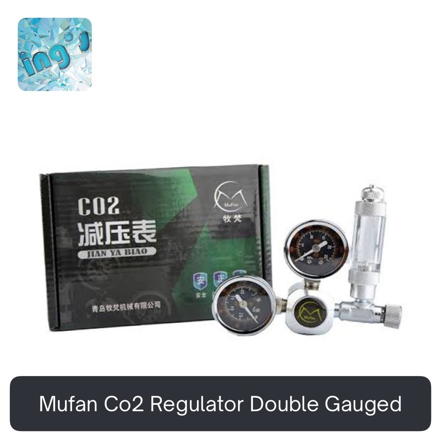 Mufan Co2 Regulator Double Gauged (Regulator Tabung Co2 Aquascape)