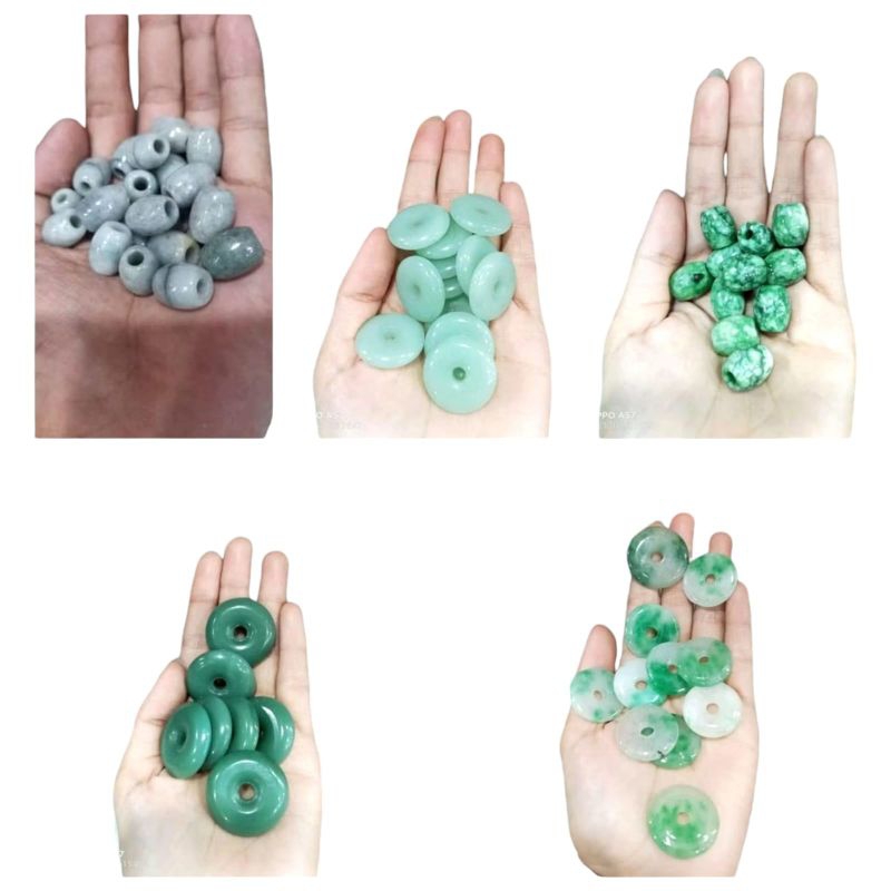 Manik Manik Batu Giok Burma Natural Jadeite