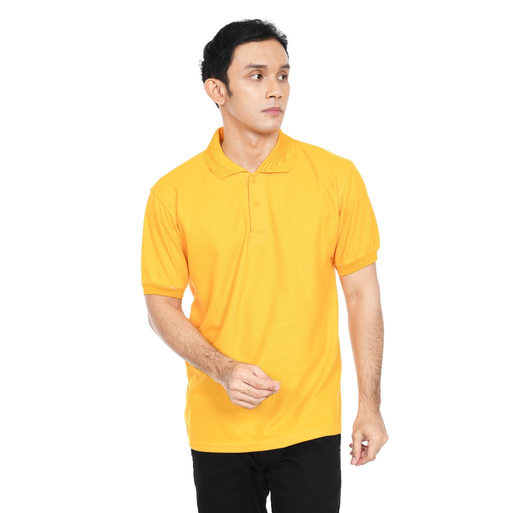 Polo Shirt Polos Kuning mas / Kaos Berkerah / Kaos Polo Lengan Pendek / Kaos Polo Kuning mas