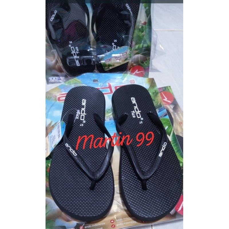 SENDAL ANDO NICE basic hitam,sendal jepit wanita