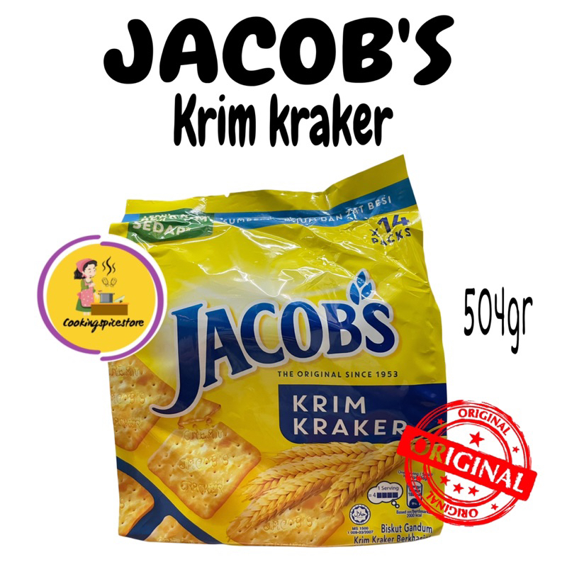 

JACOBS cream crackers jacob ORIGINAL biskuit gandum 504gr