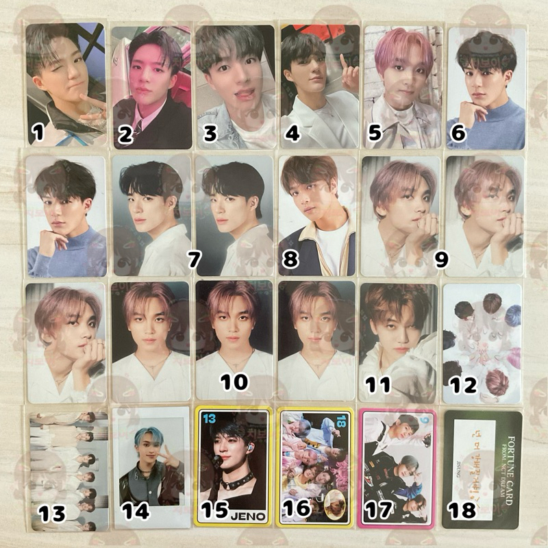 PHOTOCARD MARK RENJUN JENO HAECHAN JAEMIN CHENLE JISUNG THE DREAM SHOW 1 2 ACRYLIC STAND KEYRING SEL