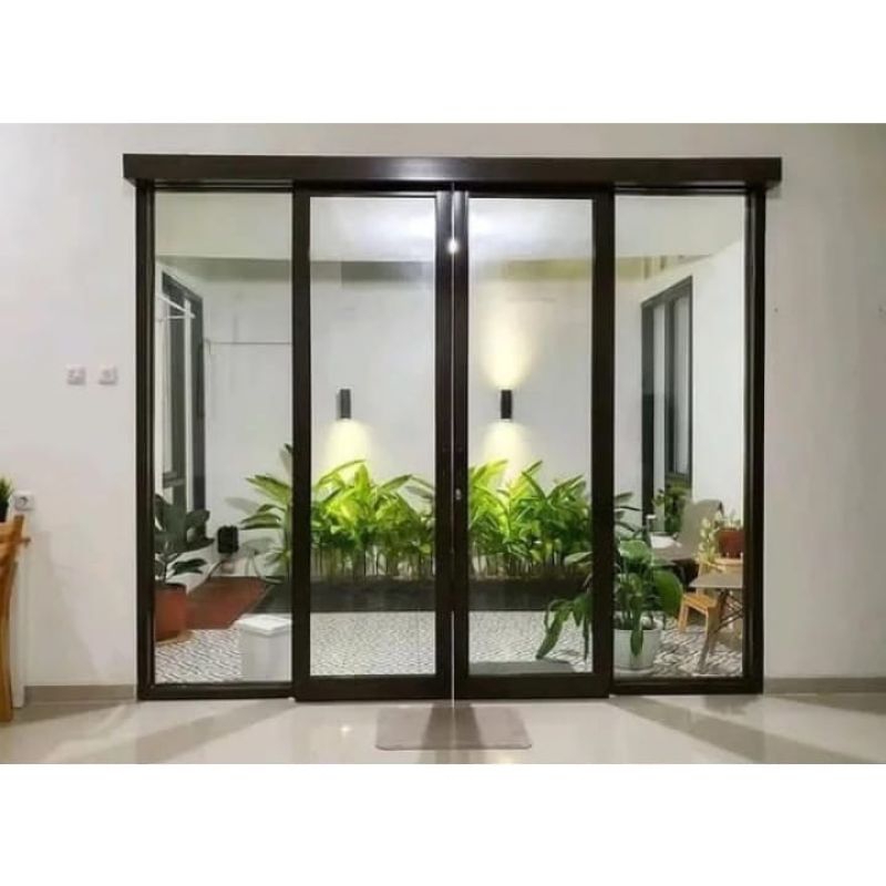 pintu geser aluminium kaca