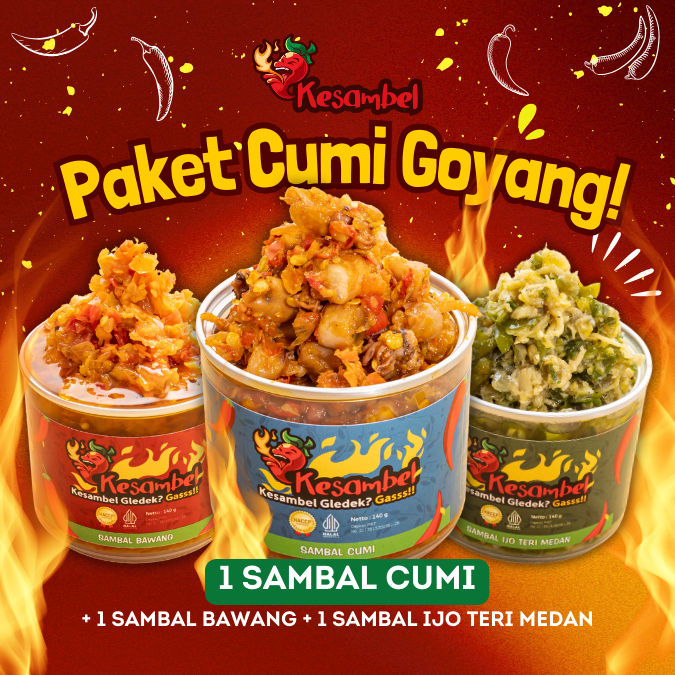 

Paket Cumi Goyang isi Sambal Cumi Sambal Bawang Sambal Ijo Teri Medan Best Seller Kesambel Pedas