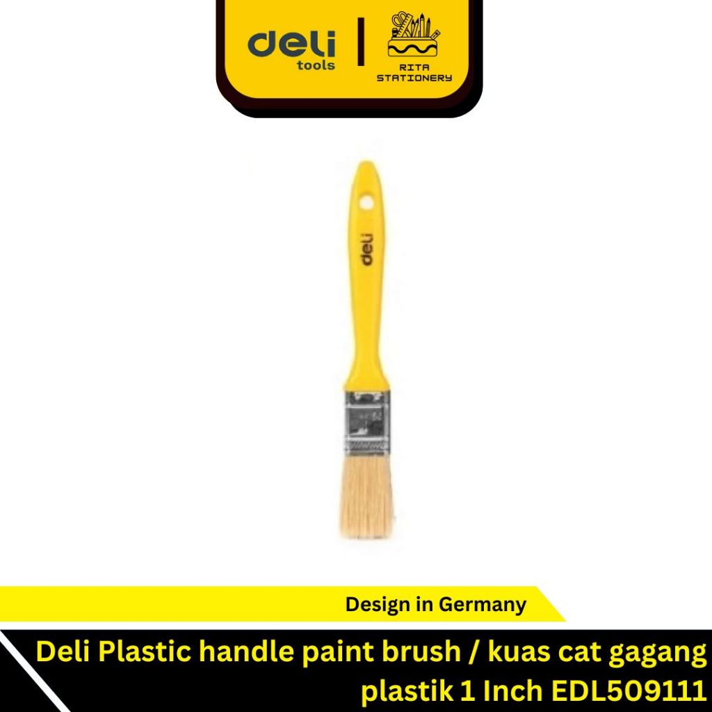

Deli Plastic handle paint brush / kuas cat gagang plastik 1 Inch EDL509111