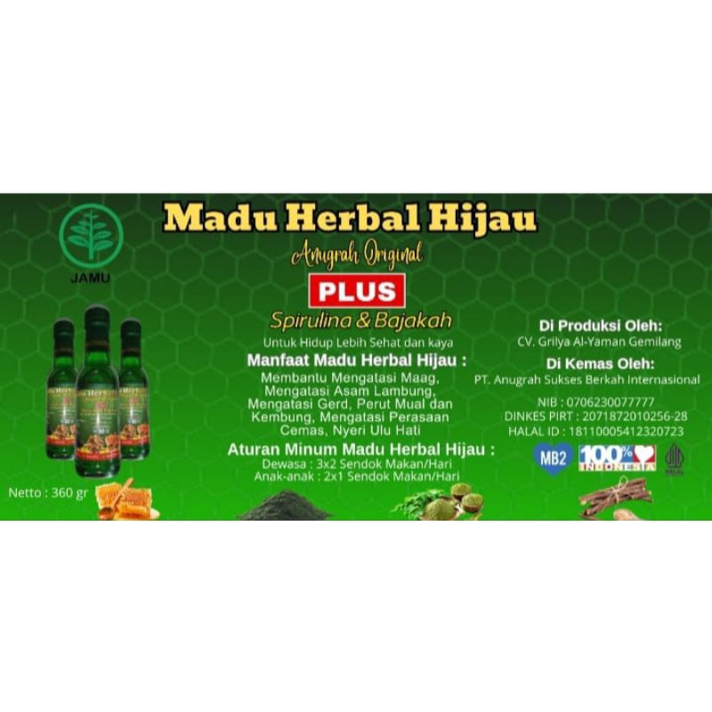 

MADU HERBAL HIJAU ANUGRAH ORIGINAL PLUS