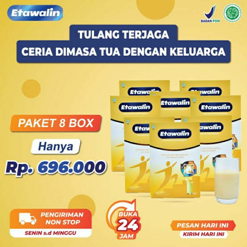 

( 8 BOX) Etawalin Susu Kambing Etawa Bahan Herbal Alami Ampuh Atasi Maslah Rematik Isi 200 Gram Asli 100% Original