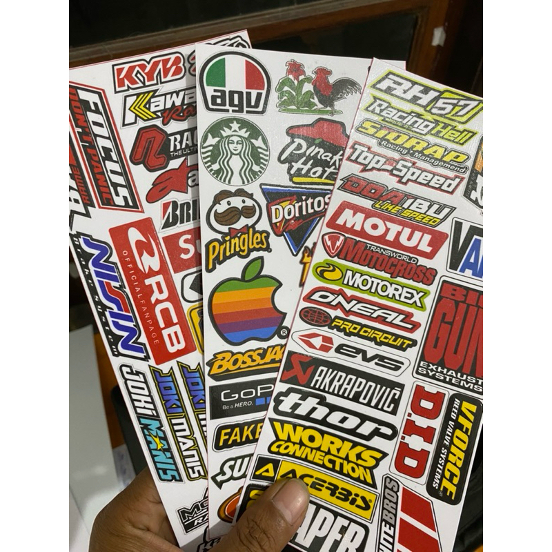 

Sticker case Sticker princut aestatic viral hp laptop helm tambler motor sticker paket 5 lembar isi 100pcs