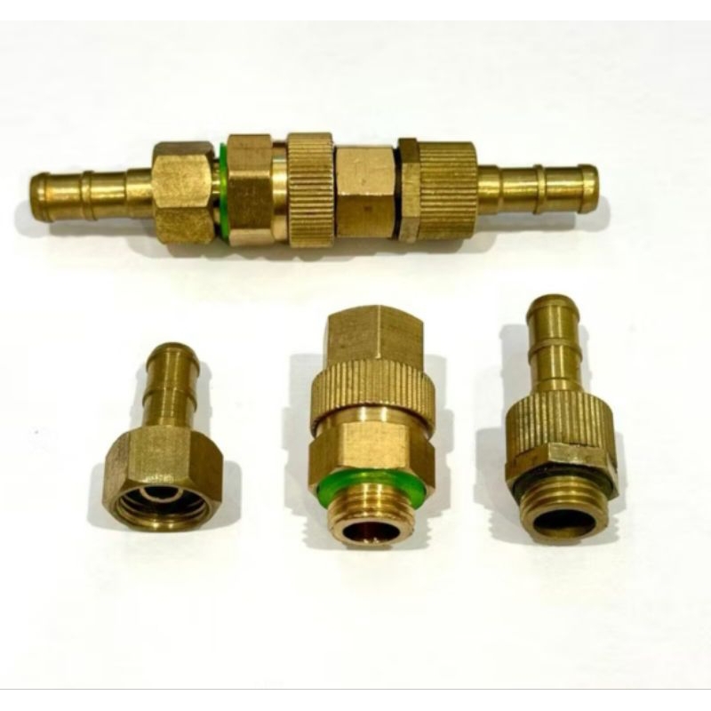 nepel swivel 360° anti kusut set komplit / sambungan selang jantan betina set dengan anti kusut teng