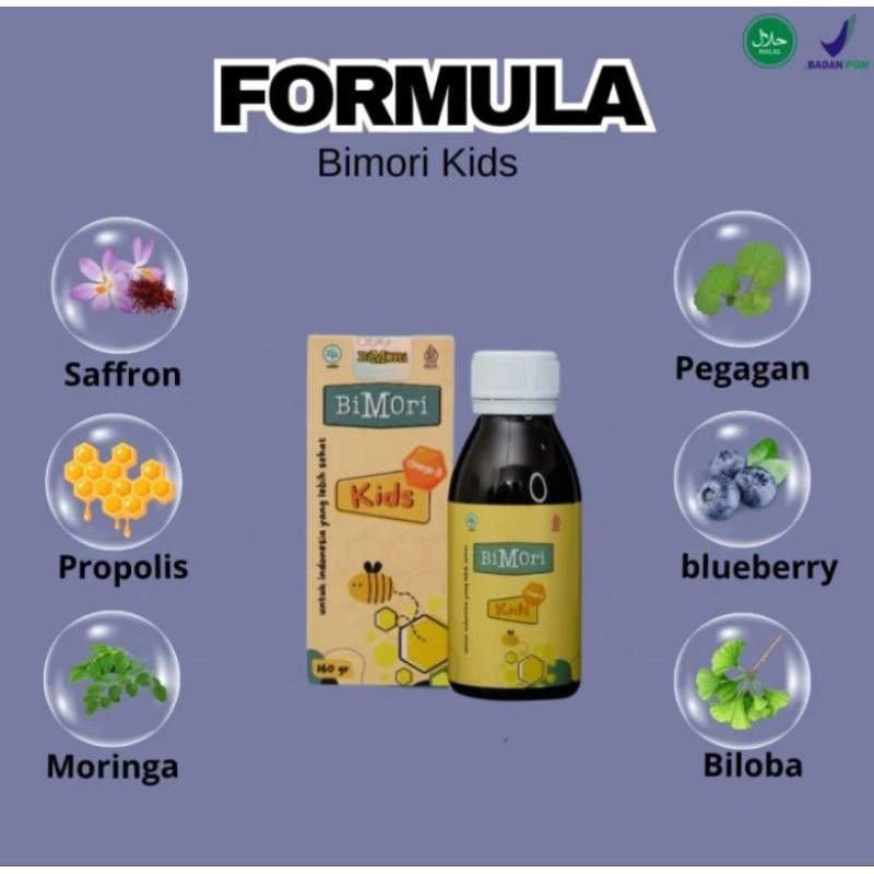 Bimori Kids asli Obat Anak Hiperaktif vitamin otak anak cerdas bpom