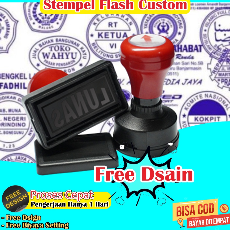 

ART S6W2 stempel flash otomatis custom free dsain stempel logo cap toko stempel alias stempel penilaiaan