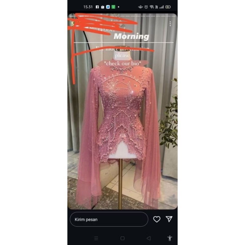 kebaya chantily payet