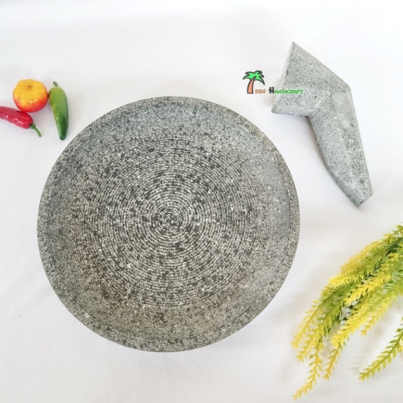 Arenhandicraft Cobek+Uleg Batu Besar