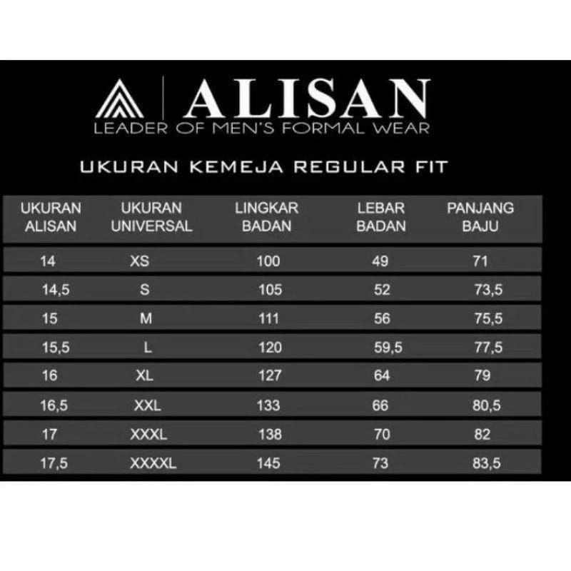 IK Kemeja Alisan polos pendek Reguler Size XS-XXXL