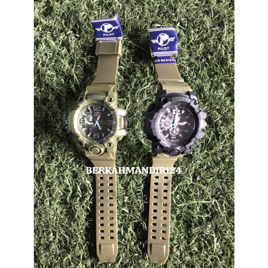 Jam Tangan Pilot Sport TC Pria Army Premium Original Jam Analog