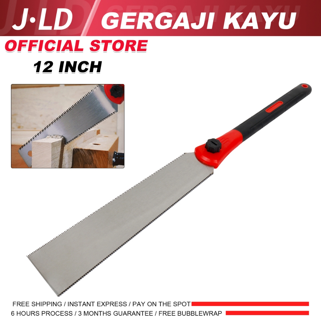 JLD 12Inch Gergaji Kayu Super Tajam 10TPI/18TPI Double Sided toothed muti-purpose saw Fiber Handle G