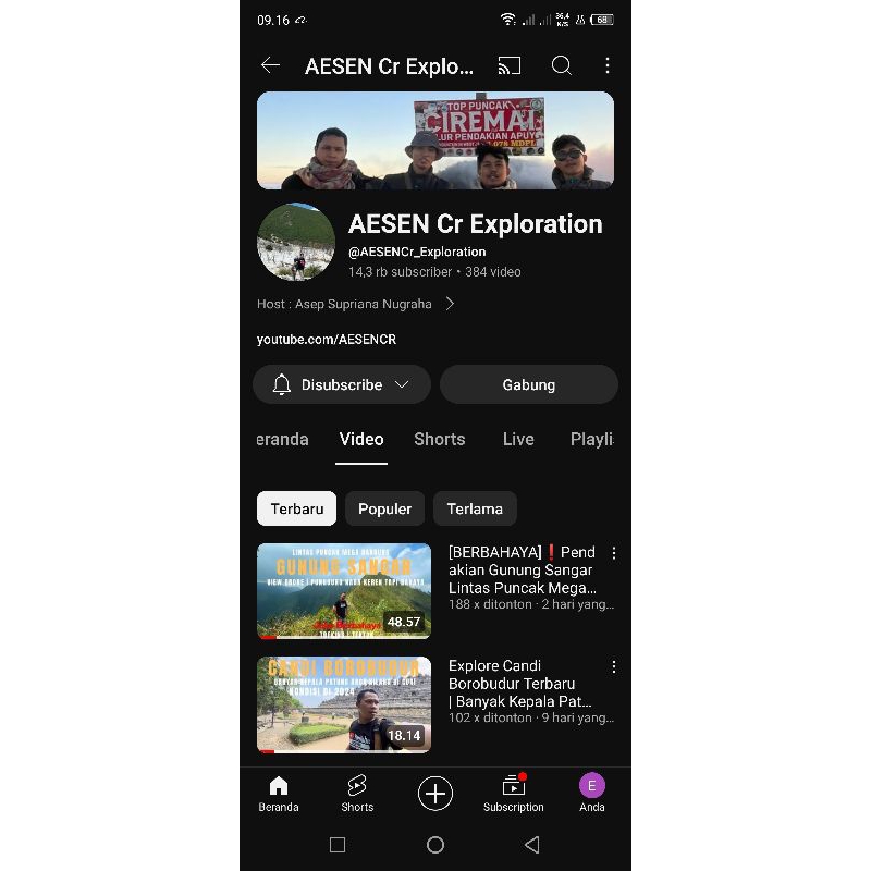 Jual Channel YouTube 1000 Subscribe Channel Random