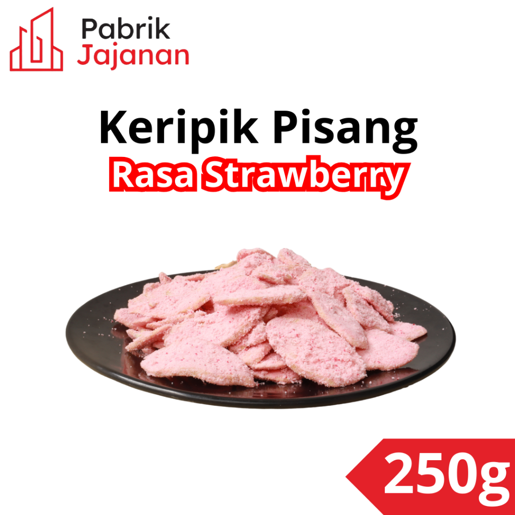 

Keripik Pisang Rasa Strawberry (250gram) Keripik PisangKiloan Cemilan Kekinian Viral Termurah Bandung Cimahi Keripik Pisang Rasa Strawberry