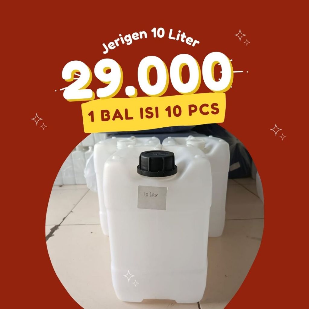 Jerigen Plastik 10 Liter Bahan HDPE